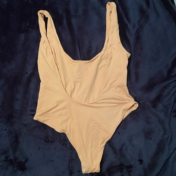 Taupe Pink One-Piece Swimsuit - Picture 2 of 3